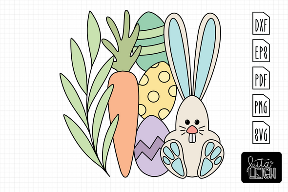 Easter Bunny Egg Scene | Cut File