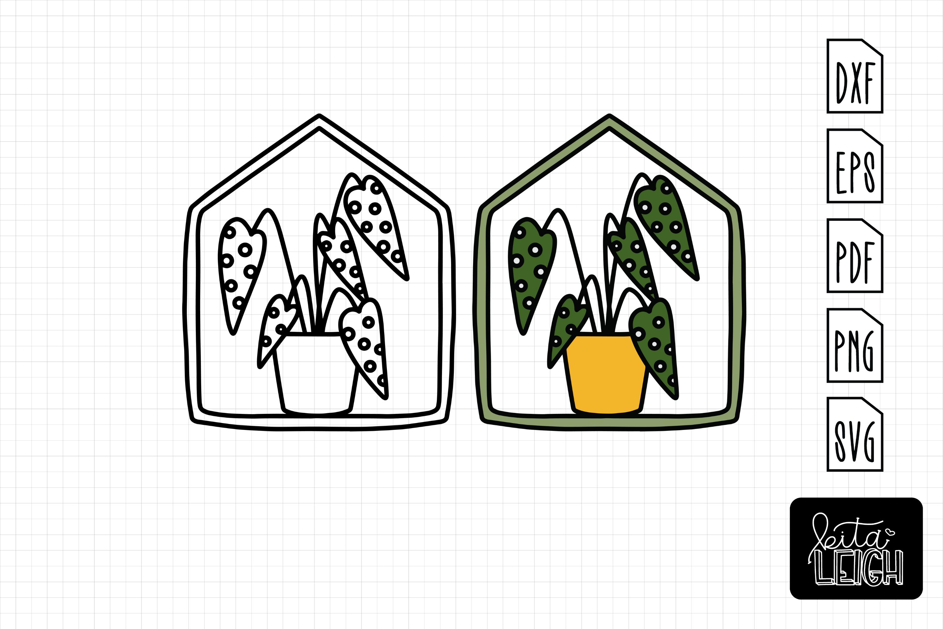 House Plants Begonia | Cut File
