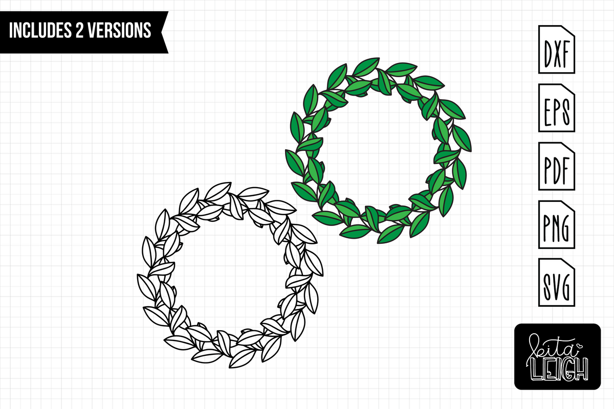 Leaf Wreath | Cut File – Kitaleigh LLC