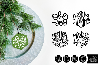 Christmas Hand Lettered Hexies 3