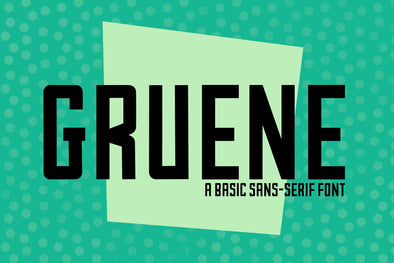 Gruene a Block Style Sans Serif