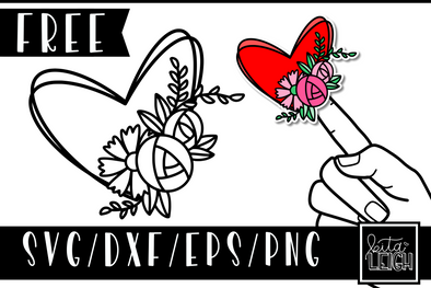Floral Heart  SVG and Sticker Design