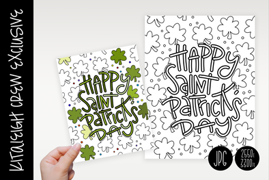 Saint Patrick's Day Coloring Page JPG