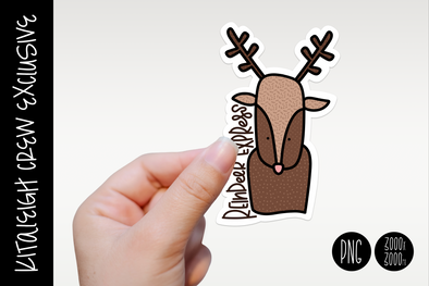 Reindeer Express Sticker Design