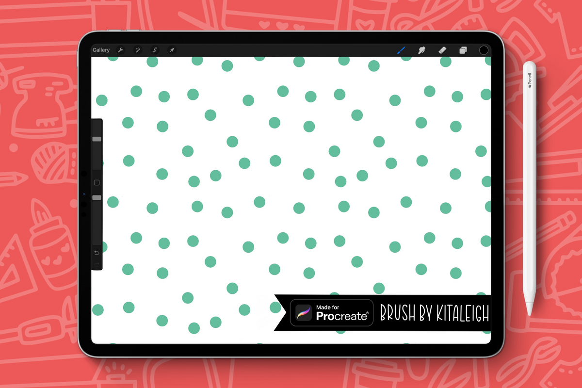 Dottie Repeat Pattern Procreate Brush – Kitaleigh LLC
