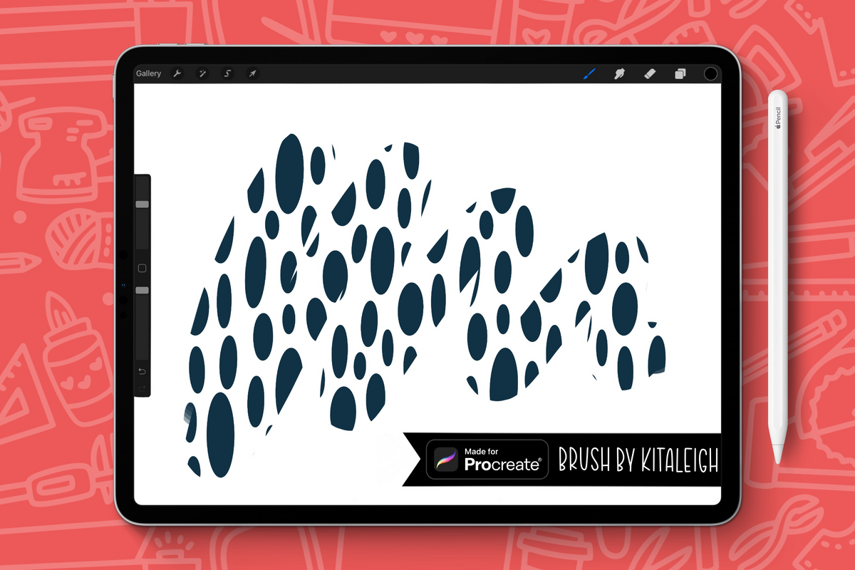 Ovals Repeat Pattern Procreate Brush – Kitaleigh LLC
