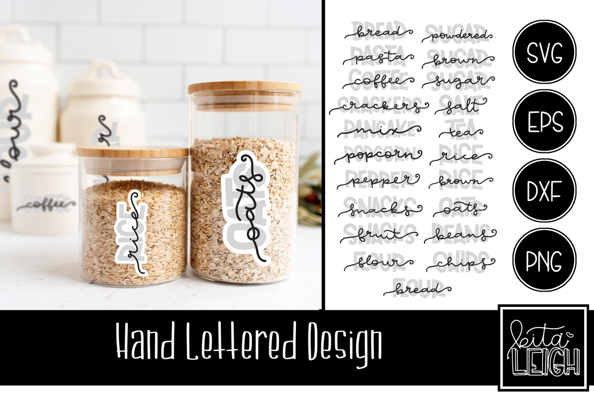 Pantry Labels SVG, Spice Labels SVG, Pantry Labels Cut Files