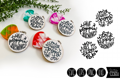 Hand Lettered Pop Toy Valentines Rounds