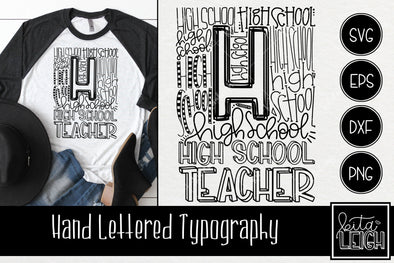 High School Teacher Typography SVG