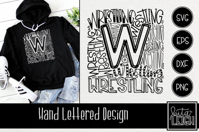 Wrestling Typography SVG