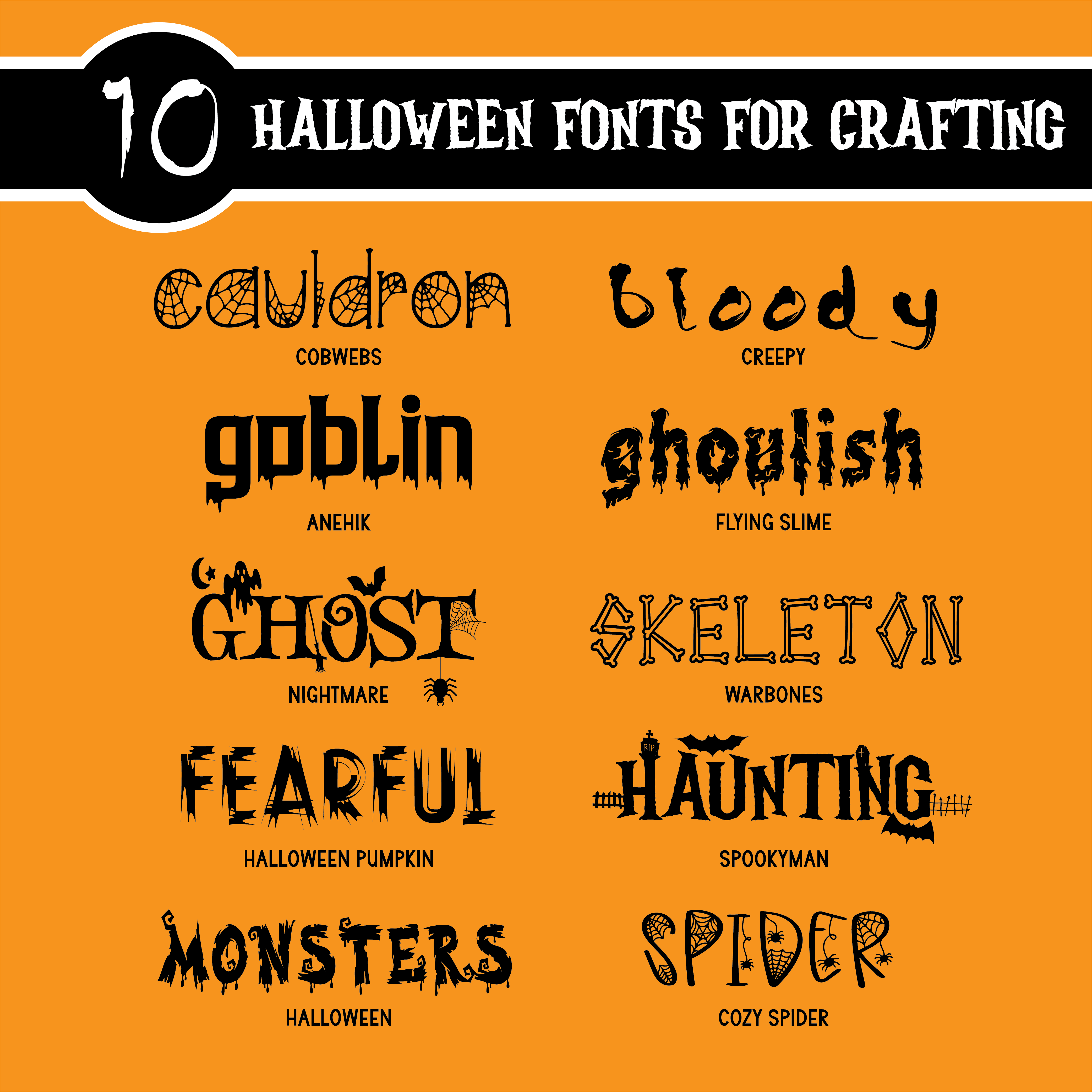 10 Halloween Fonts – Kitaleigh LLC