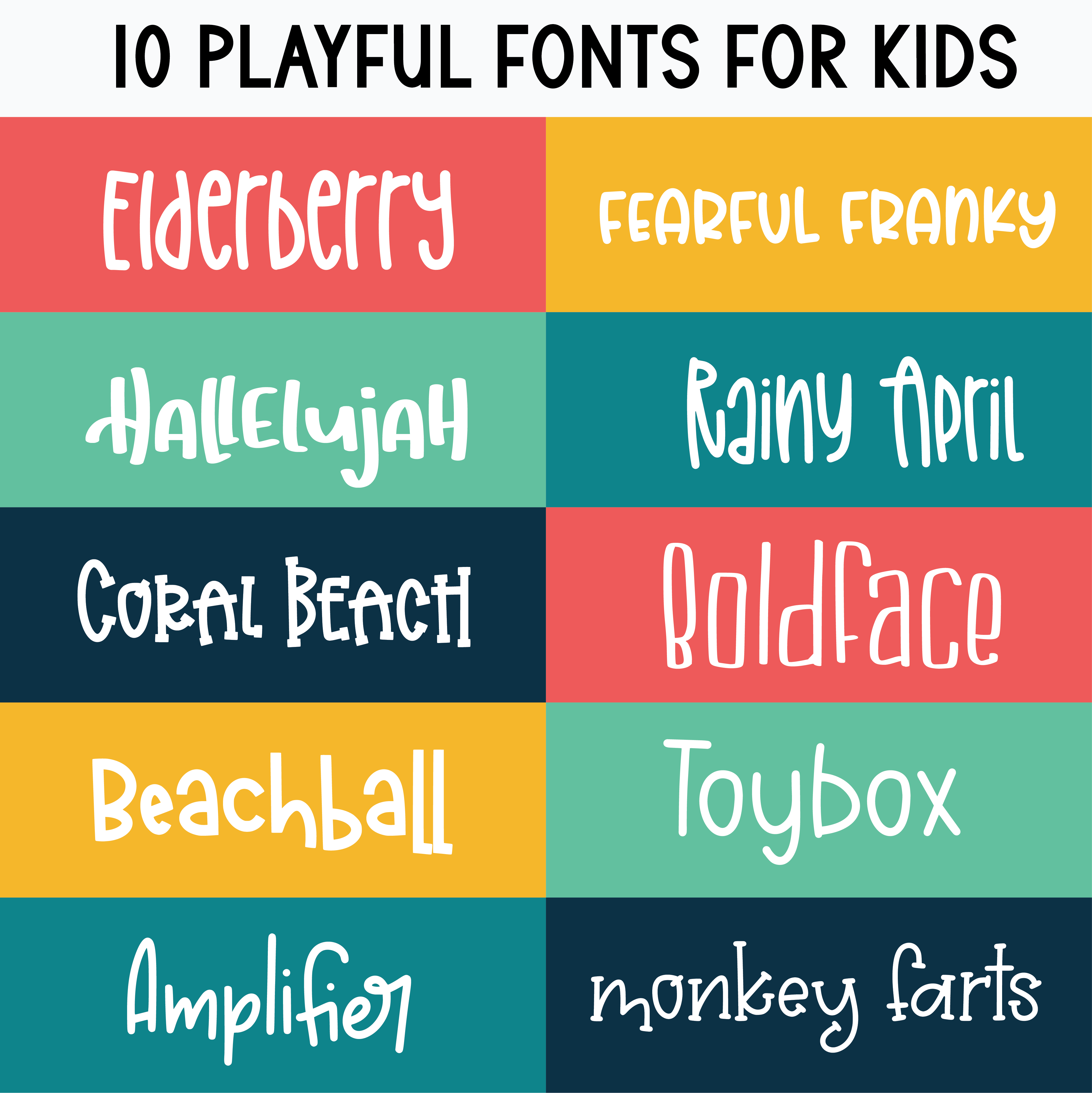 10 Playful Fonts for Kids Kitaleigh LLC