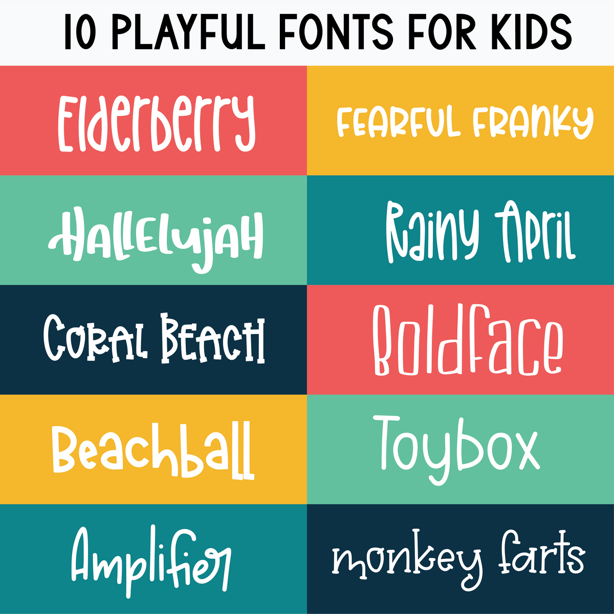 10 Playful Fonts for Kids – Kitaleigh LLC