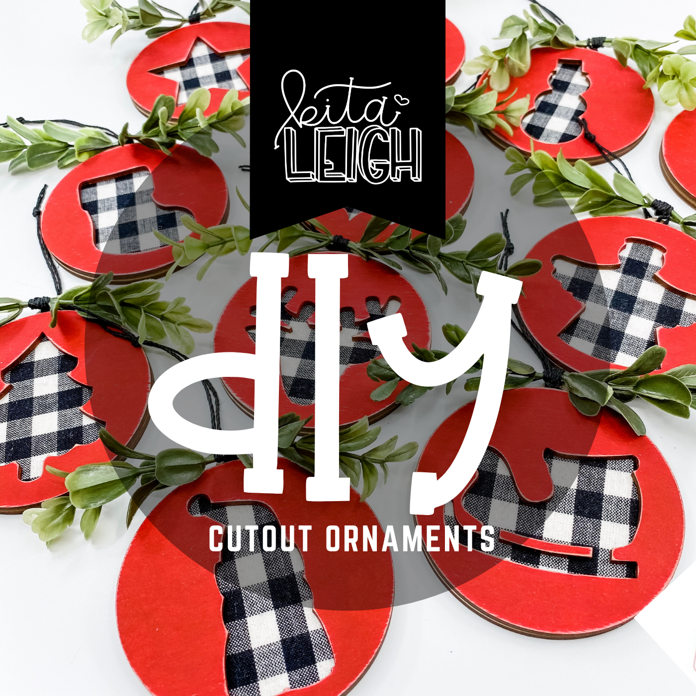 DIY Cutout Wood and Fabric Ornaments