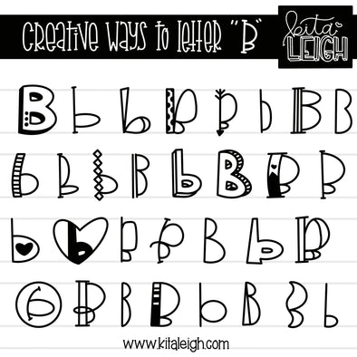 Creative Ways to Letter 'B'
