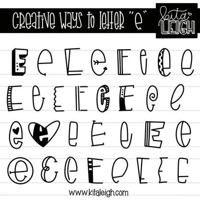 Creative Ways to Letter 'E'
