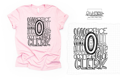 Office Clerk Typography SVG
