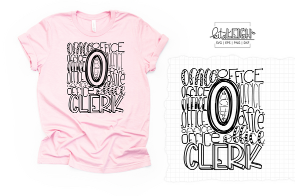 Office Clerk Typography SVG