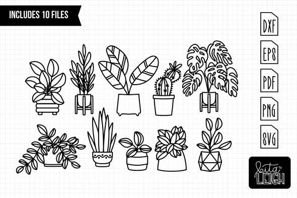 House Plant Doodles Vol 2 | Cut File