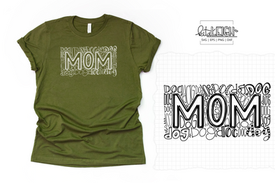 Dog Mom Typography SVG