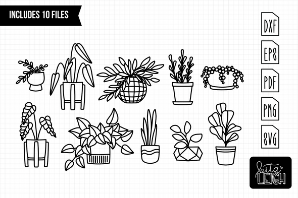 House Plant Doodles Vol 4 | Cut File