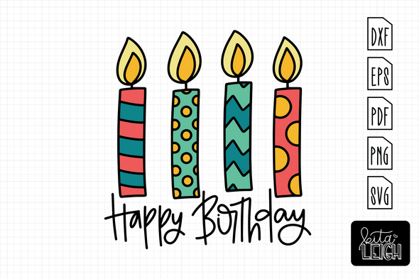 Happy Birthday Candles | Cut File