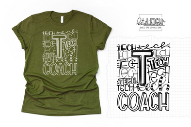 Tech Coach Typography SVG