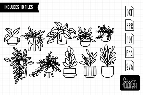 House Plant Doodles Vol 5 | Cut File
