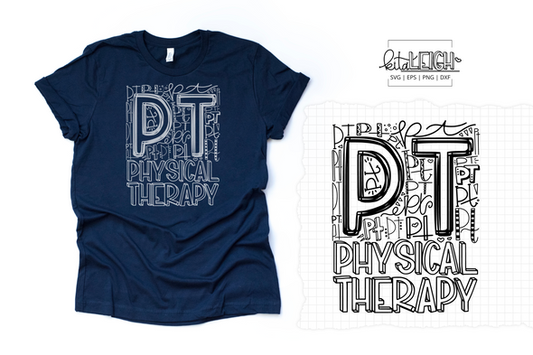 Physical Therapy PT Typography