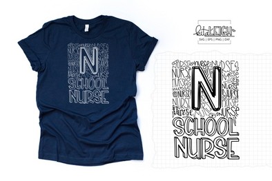 School Nurse Typography