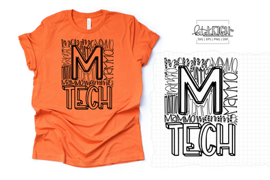 Mammogram Tech Typography SVG