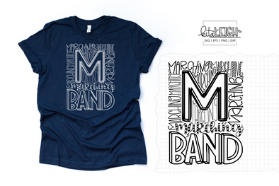 Marching Band Typography SVG