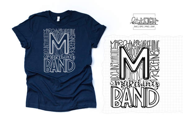 Marching Band Typography SVG