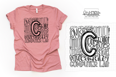 Computer Lab Typography SVG