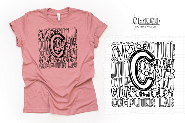 Computer Lab Typography SVG