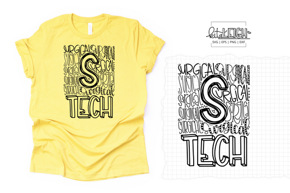 Surgical Tech Typography SVG