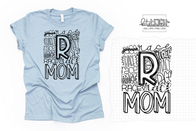Race Mom Typography SVG