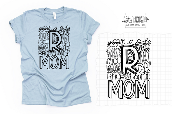 Race Mom Typography SVG
