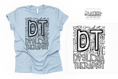 Dyslexia Therapist Typography SVG