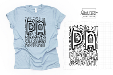 PA Physician Assistant Typography