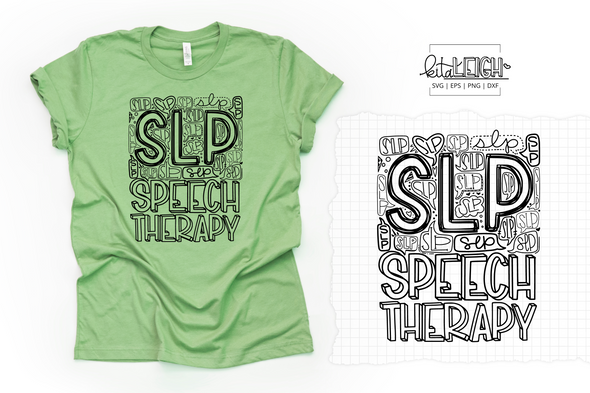 SLP Speech Therapy Typography