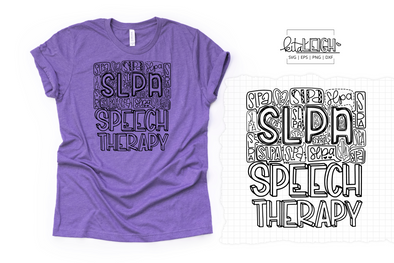 Speech Therapy SLPA Typography