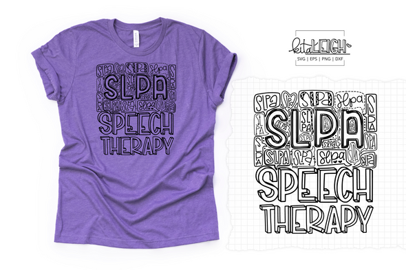 Speech Therapy SLPA Typography
