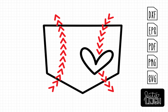 Baseball Home Plate Heart | Cut File