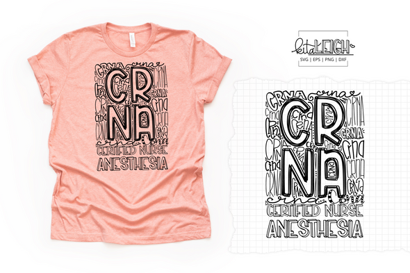 CRNA Anesthesia Typography