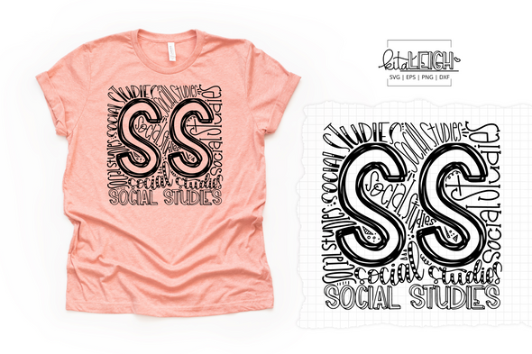 Social Studies Typography SVG