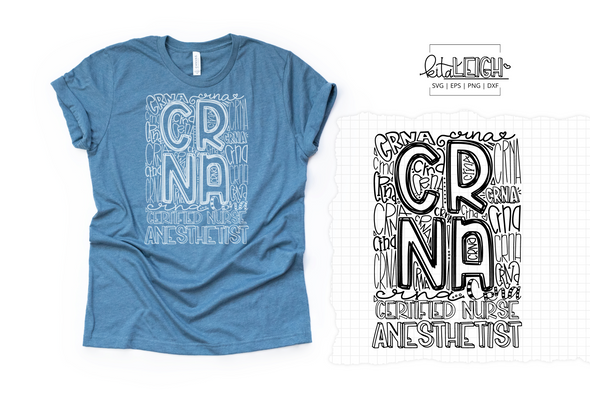 CRNA Anesthesia Typography