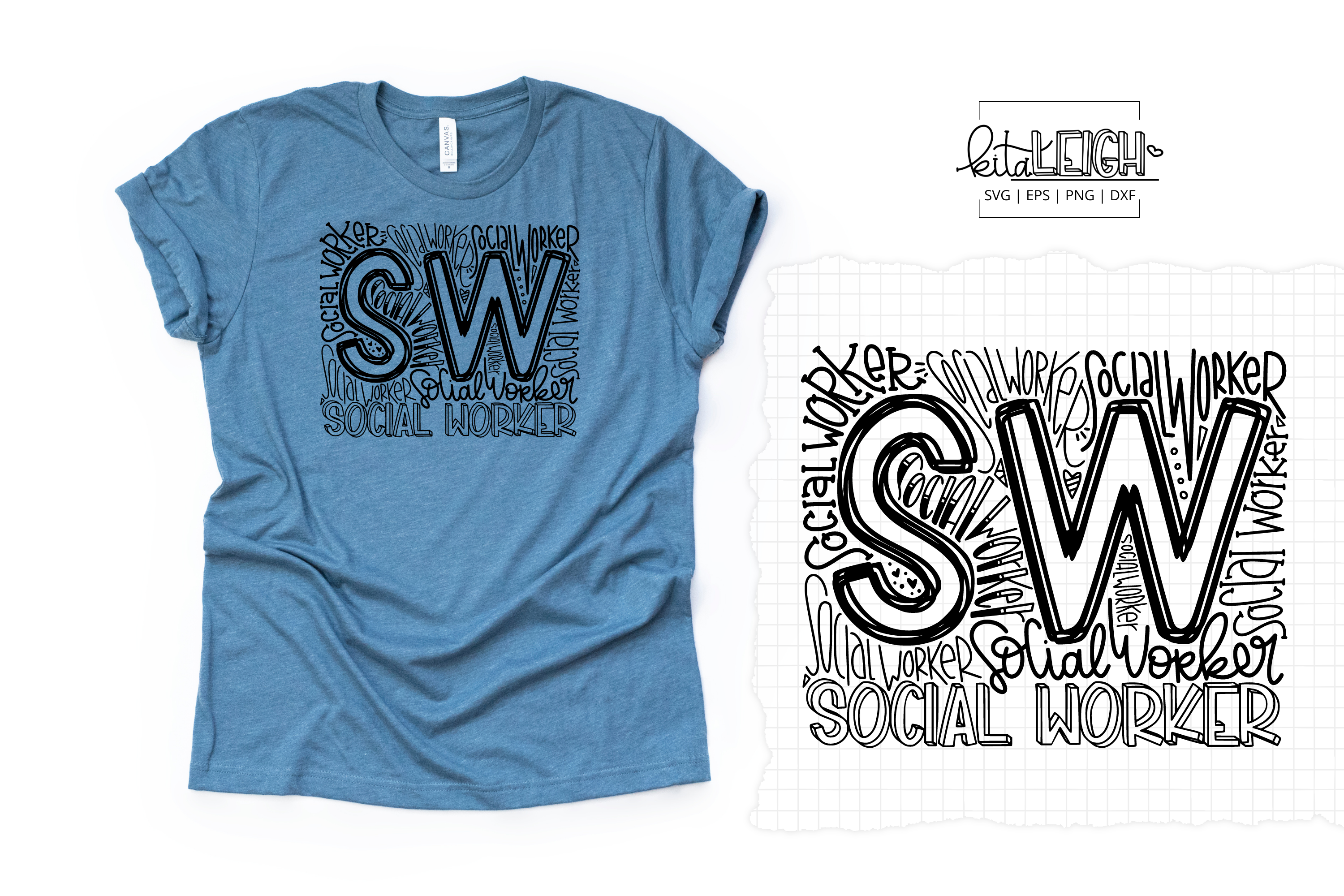 Social Work Design Lettering Social Worker Typography SVG – Kitaleigh LLC
