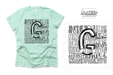 G is For Grandparents Typography