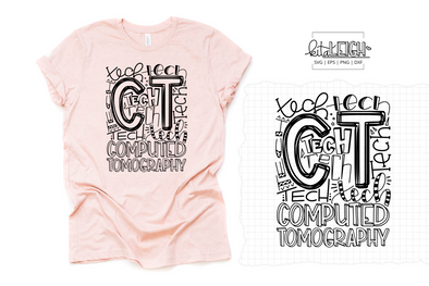 Computed Tomography Tech CT Typography